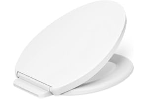 KOHLER K-26801-0 Impro ReadyLatch Quiet Close Elongated Toilet Seat, White Toilet Seat, Grip-Tight Bumpers, New Home Essentials, Slam Prevention