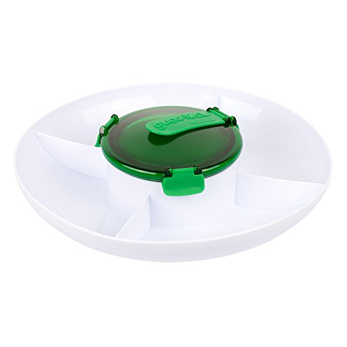 Casabella guac-lock container with tray, green/white