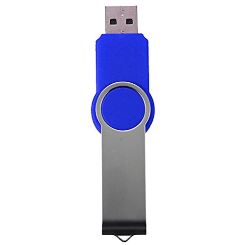 Mchoice 8GB USB 2.0 Leather Flash Memory Stick Storage Thumb U Disk (Blue)