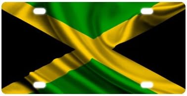 Jamaican Flag Novelty License Plate Decorative Front Plate 6" X 12"