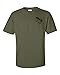 Navy Seal Skeleton Frog Logo Front & Back Men's T-Shirt - Large Military Green (ATA717)