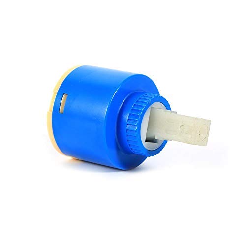 Akozon Ceramic Disc Cartridge Ceramic Cartridge Water Mixer Tap Inner Control Faucet Valve PP Plastic Blue Practical(40mm)