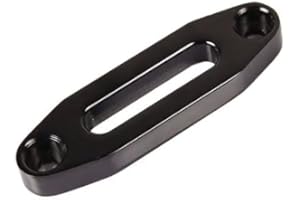 STANDOUTELROAL (Black) Hawse Style Winch Fairlead, Car Hawse Winches Fairlead for Automotive Anchor Cables ATV 3000-4000 lb Winch,4.88 inch (124mm) Mount Smooth