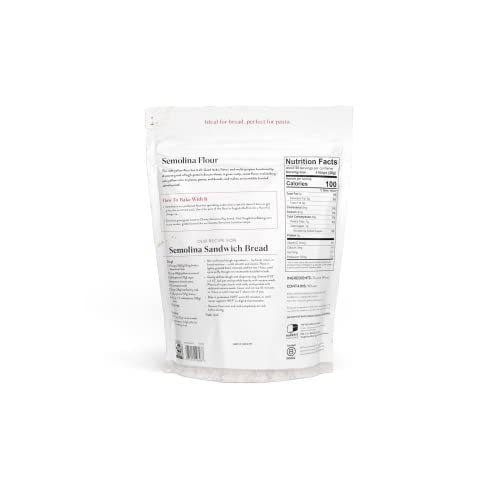 KING ARTHUR PREMIUM SEMOLINA FLOUR: COARSE GROUND, HIGH PROTEIN DURUM WHEAT FOR PERFECT PASTA, PIZZA, AND BREAD MAKING – KOSHER, 3 LBS RESEALABLE BAG, USA-GROWN WHEAT, VERSATILE BAKING INGREDIENT