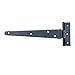 Renovators Supply Manufacturing Black T Strap Shed Door Hinge 9 Inch Rustic Flush Mount Cast Iron Barn Door Shed Hinge with Hardware