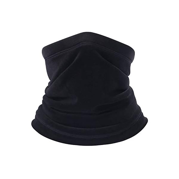 BINMEFVN Polar Fleece Neck Warmer - Windproof Winter Neck Gaiter Cold Weather Face Mask for Men Women - 1 or 2 Pack
