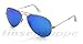 Ray-Ban Aviator Large Metal Sunglasses RB3025- Matte Gold Frame, Crystal Blue Mirror RB3025-112-17-58