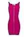 TAM WARE Women Slim Fit Zip Up Bodycon Mini Dress TWCWD079-HOTPINK-US S