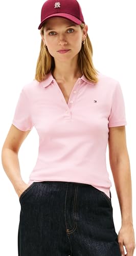 Polo piqué Fin 1985 pour Femme SS WW0WW43225 S/S, Rose (Rose Bonita), XL, Rose (Rose Bonita), XL