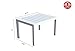 Kozyard KozyLounge Elegant Patio Reclining Adjustable Chaise Lounge Aluminum and Textilene Sunbathing Chair for All Weather with headrest (2 Pack), KD,Very Light, (Blue W/Table)
