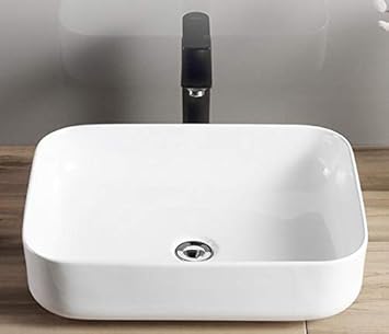 Warenplus2014 Waschbecken Aufsatz Aus Keramik Eckig Weiss 50 X 40 Bad Keramikwaschbecken Amazon De Haustier