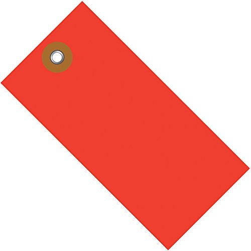 TYVEK Empty-Eyelet Shipping Blank Tag, Spunbonded Olefin, 3-1/4" H x 1-5/8" W, Red (G14021D)