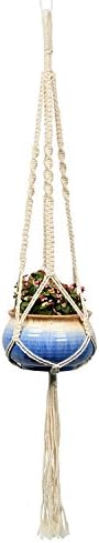 Aincrso Cotton Macrame Plant Hanger indoor outdoor Hanging Planter Wall Mount Home Decoration. 39”