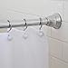 Splash Home Eire Shower Curtain Rod, 42 to 72 Inches Steel Adjustable Tension Curtain Rod - Non-Slip, No Drilling Shower Rods for Bathroom, Chrome