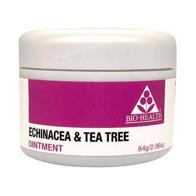 Bio-Health Echinacea and Tea Tree Face and Body Ointment for Acne, Insect Bites and Cold Sores, Deeply Moisturises Skin, Cruelty Free Emollient Suitable for Most Skin Types, 84g