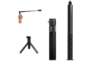iEago RC Bullet Time Cord for Insta360 X4, Invisible Selfie Stick Rotatable Handle with Integrated Tripod for Insta360 X3 Guard/ONE X2/GO 3/ONE X/GO 2/ONE R/ONE RS/GoPro Series Camera