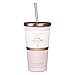 Ted Baker | Tumbler and Straw | 480ml | Stainless Steel | Pink | Double Walled Insulation