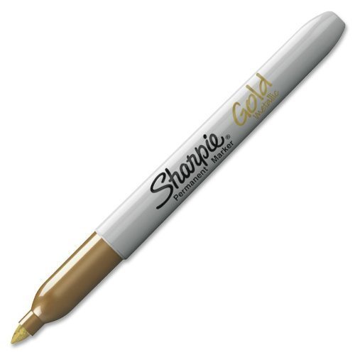 Sharpie 1823887 Metallic Fine Point Permanent Marker, Gold
