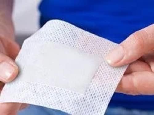 Pensos XL sensíveis, pensos de proteção de feridas médios a grandes, adesivos hipoalergénicos e estéreis sem látex, 1 pacote de 5 unidades de 6 x 7 cm
