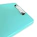 Clipboard with Storage Slim Folding for Nursing, Teachers, Coaches & Office, Plastic Heavy Duty with Pen Holder (9.5” x 13.5”) (Turquoise)
