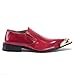 J'aime Aldo Men's Urban Metal Tip Slip On Dress Loafer Shoes, Red, 9