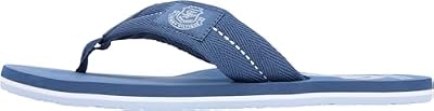 Herren Flip Flops Patch mit Gurtband-Riemen, Blau (Aegean Sea), 43