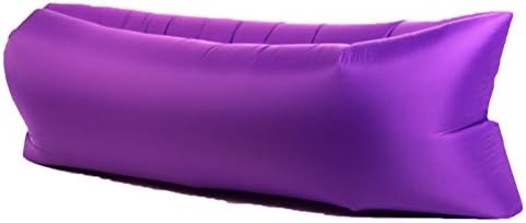 Inflatable Lounge Portable Waterproof Beach Air Sleeping Sofa Bed Couch Chair for Outdoor Indoor, Camping, Park, Backyard Purple