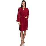 TowelSelections Women's Robe, Turkish Cotton Short Terry Bathrobe Small American Beauty