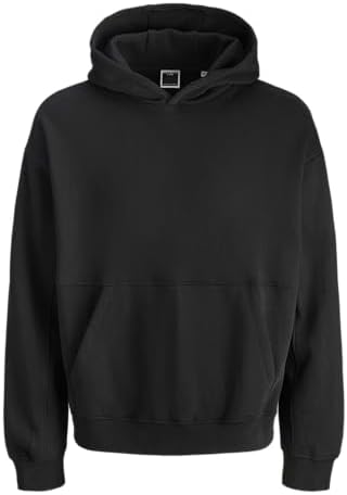Jcophase Sudadera con Capucha, Negro, XL