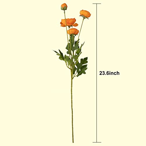 GLSATEMAN Artificial Silk Flowers Persian Ranunculus(Asian Buttercup 5