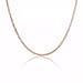 Rose Gold Plated Sterling Silver Curb Link Chain necklace 3mm Italy