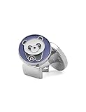 welbijoux Mens Cuff Links Enamel Engraved Panda