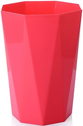 Plastic Trash Can kitchen/bathroom/bedroom/Parlor/Office Trash Can Plastic Trash Bin,2.7 gallon (Red)