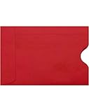 Credit Card Sleeve (2 3/8 x 3 1/2) - Ruby Red (50 Qty.) | Perfect for the HOLIDAYS, Gift Cards, Credit Cards, Debit Cards, ID Cards and More! | LUX-1801-18-50