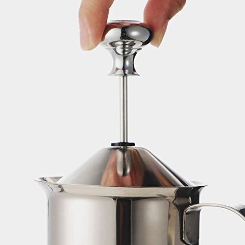 Elektrischer Schneebesen, Handpumpe-Milchaufschäumer aus Edelstahl, manuell betriebener Präzisionsfilter… – Bild 4