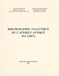 Bibliographie analytique de l'Afrique antique
