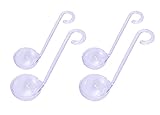 Set Of 4 Clear Plastic Mini Ladles In 2 Sizes