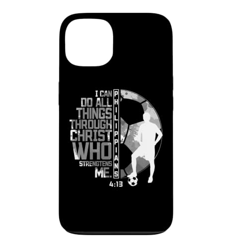 Soccer Bible Verse Christian Sayings Philippians 4:13 Case for iPhone 13