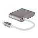 CableCreation Mini DisplayPort to HDMI VGA Adapter, 2 in 1 Mini DP (Thunderbolt 2) Converter Hub Compatible with MacBook, MacBook Pro, iMac,Air, Mac Mini, Surface Pro 5/6 etc, Aluminium Gray