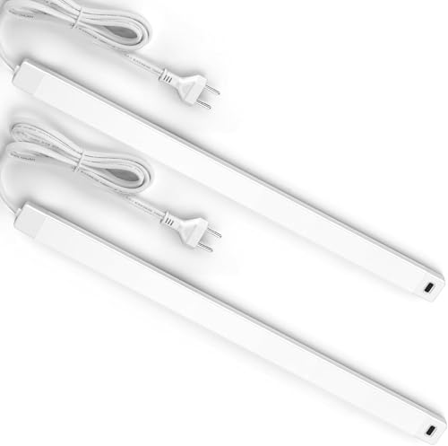 Unterbauleuchte Küche Led, 2 Stück 41cm Dimmbar Unterschrank Beleuchtung Küche mit Berührungsloser Sensor, 3000K Warmweiß Unterbau Beleuchtung Led Lei