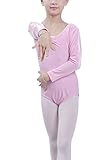 Happy Cherry Little Girls Ballet Dance Leotard Long Sleeve Gymnastics Bodysuit