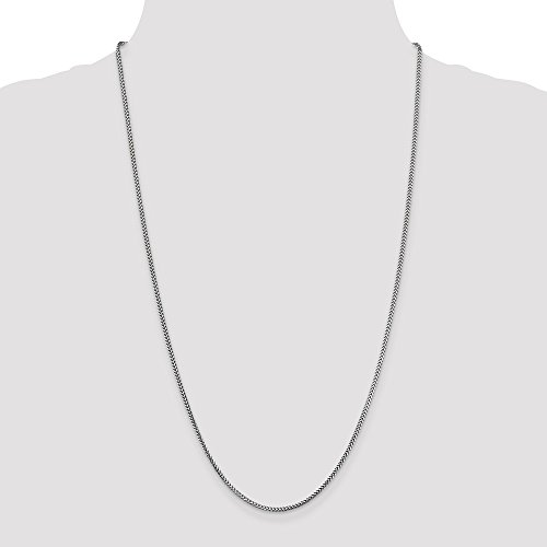 14k White Gold 1.5mm Franco Chain
