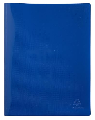 Exacompta - Réf. 88182E - Carton de 12 Protège-documents en PP recyclé semi-rigide BeeBlue 60 vues - A4 - Bleu marine