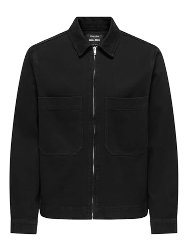 Onscassel 6039 PIM Box DNM Jacket Noos, Black Denim, L, Black Denim, L