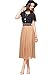Amoretu Summer Casual Short Sleeves Midi Dress for Women (XX-Large) Black Khaki