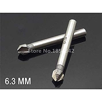 Generic 2pcs Set 6.3MM 90 Degree HSS Countersink Drill Chamfer Cutter For workpiece Taper Wood Steel Aluminum Milling Tools 6.3 MM