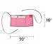 DALIX Waist Aprons Commercial Restaurant Home Bib Spun Poly Cotton Kitchen (3 Pockets) (1, Pink)