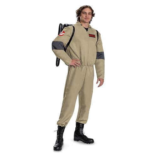 Disguise Adult Ghostbusters Adult Costume, Offiical Ghostbusters Frozen Empire Halloween Costume Jumpsuit