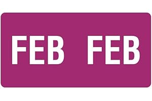 Doctor Stuff - File Folder Month Labels, February, Compatible with Smead SMMK Series Stickers, Purple, 1/2" x 1", 250/Pack