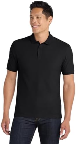 【定価39,600】TROPICAL CLOTH BIG POCKET POLO Port Authority Tall Core Classic Pique Polo Shirt Deep Black at